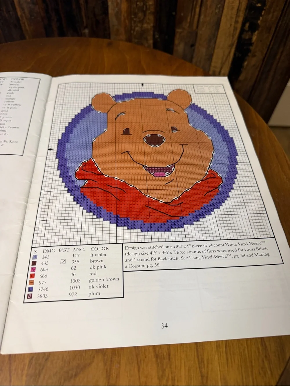 Disney Winnie the Pooh Let’s Be Friends Cross Stitch Pattern Book Leisure Arts 2